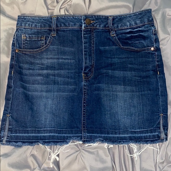 Dollhouse Dresses & Skirts - Dollhouse Jean Skirt with Distressed Hem